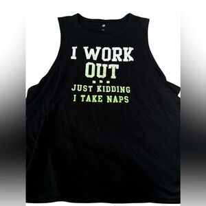 Women’s tank workout tank size xxl funny tank top